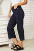 Judy Blue Full Size High Waist Tummy Control Garment Dyed Wide Cropped Jeans