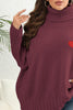 Plus Size Turtle Neck Long Sleeve Sweater