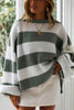 Striped Round Neck Long Sleeve Sweater