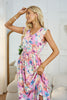 Floral V-Neck A-Line Midi Dress