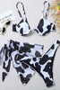 Animal Print Three-Piece Swim Set