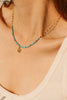 Turquoise Beaded 18K Gold-Plated Sun Shape Pendant Necklace