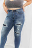 Judy Blue Dahlia Full Size Distressed Patch Jeans