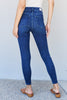 Judy Blue Marie Full Size Mid Rise Crinkle Ankle Detail Skinny Jeans