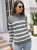 Striped Shoulder Detail Sweater