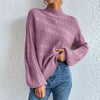 Cable-Knit Mock Neck  Long Sleeve Sweater