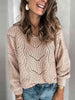 Openwork Round Neck Sweater