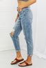 Judy Blue Malia Full Size Mid Rise Boyfriend Jeans