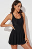 Halter Neck Open Back Swim Dress