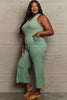 HEYSON Don't Get It Twisted Full Size Rib Knit Jumpsuit