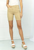 Judy Blue Mariana Full Size Midrise Khaki Cuffed Bermuda Shorts