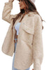 Collared Neck Button Front Coat with Pocket