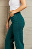 Judy Blue Hailey Full Size Tummy Control High Waisted Cropped Wide Leg Jeans