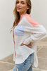 White Birch Full Size Color Block Woven Button Down Top