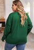 Plus Size Exposed Seam Slit Sweatshirt