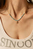 Turquoise Beaded 18K Gold-Plated Sun Shape Pendant Necklace