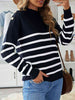 Striped Shoulder Detail Sweater