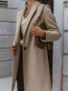 Long Sleeve Longline Coat with Pockets