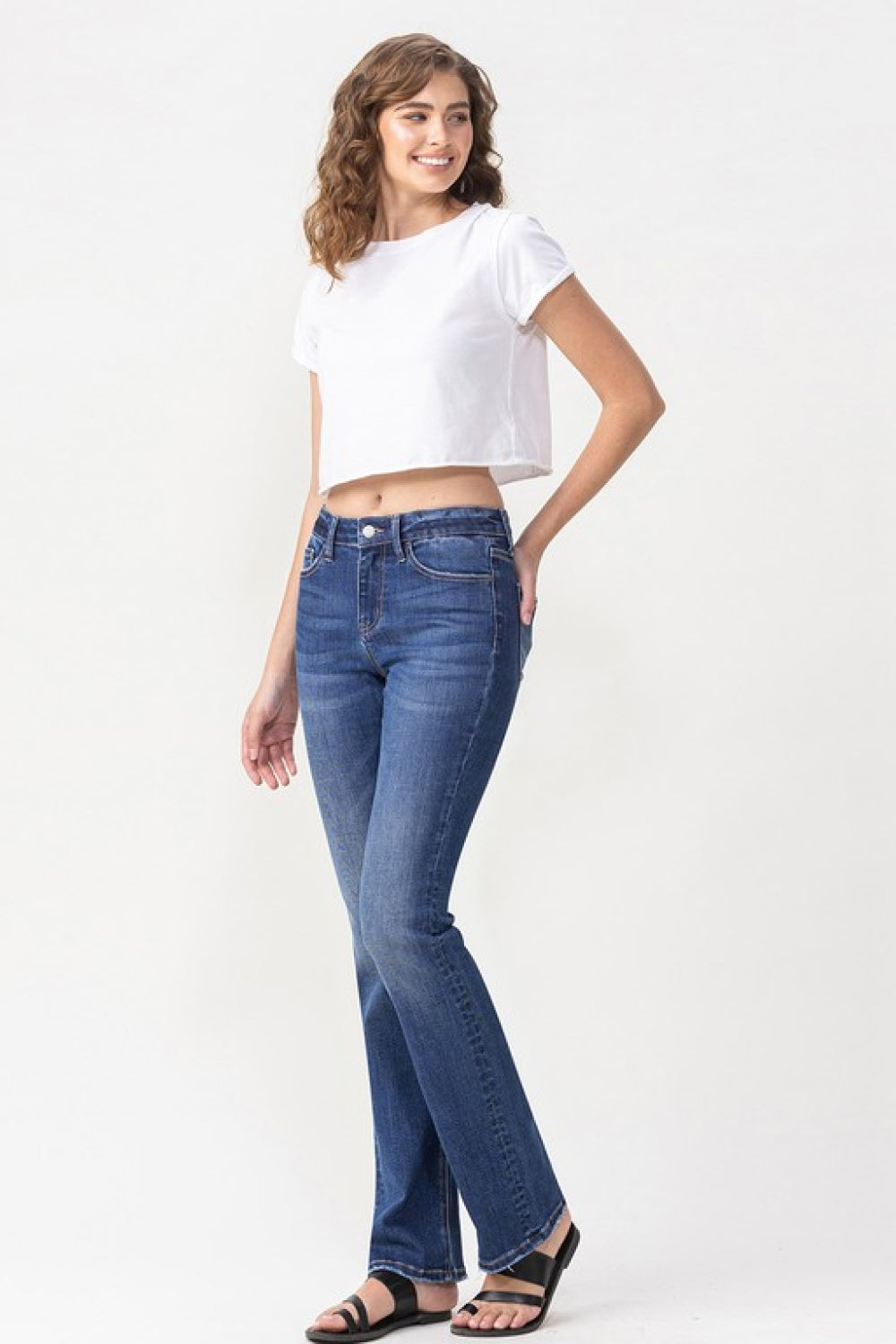 Lovervet Full Size Rebecca Midrise Bootcut Jeans