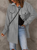 Drop Shoulder Button Down Collared Coat