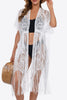 Fringe Trim Lace Cover-Up Dress