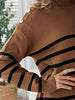 Striped Shoulder Detail Sweater